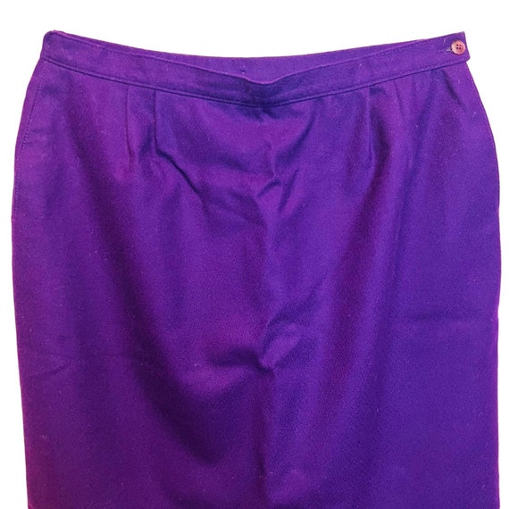 Vintage 80s Pendleton Size 12 Purple Wool Pencil … - image 3