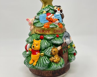 Vintage 70s Walt Disney Winnie the Pooh Ceramic Christmas Tree