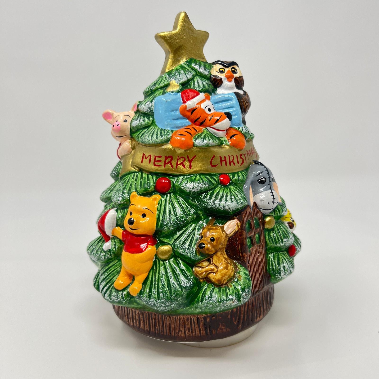 Vintage 70s Walt Disney Winnie the Pooh Ceramic Christmas Tree