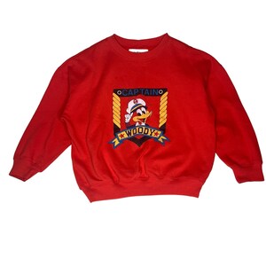 Vintage 80s Walter Lantz Captain Woody Woodpecker Tomboy Sweatshirt Size Large
