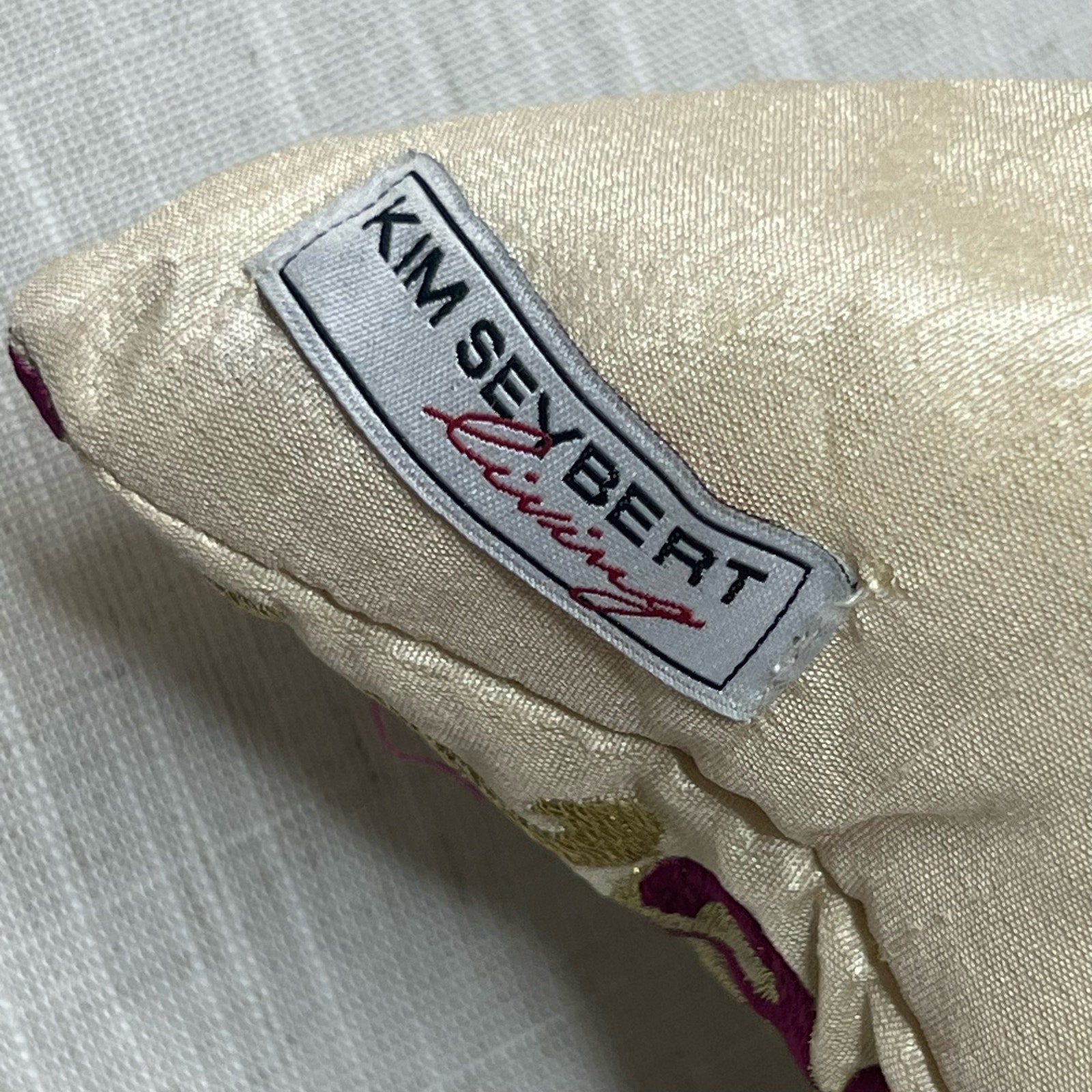 Kim Seybert Living Purple Gold Silk Velvet Damask Throw Pillow 20x20 Feather Insert Etsy