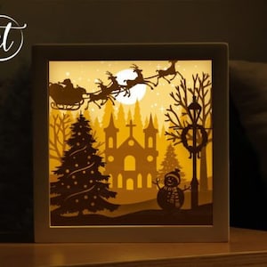 Merry Christmas Paper Cutting Template