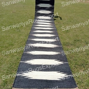 Black  natural  hemp Jute  runner rug ,handmade natural jute runner, jute doormat, jute bed side runner, jute runner anti slip