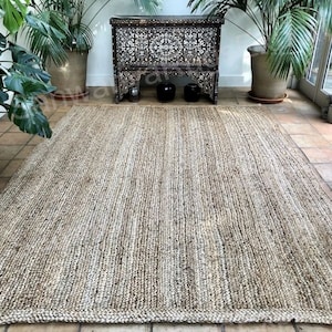 Grey shed Braided Super and Plush Reversible Indoor Area Rug for Bedroom & Living Room
