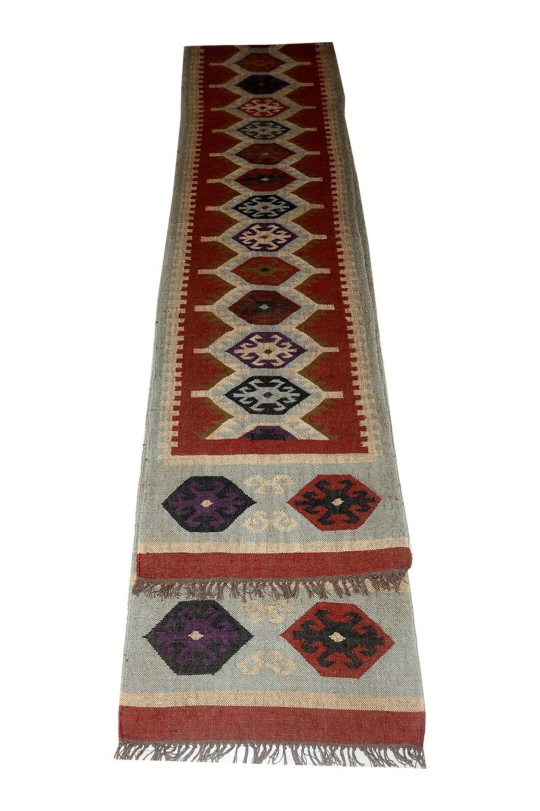 Handwoven Wool Jute Kilim Rug, Handwoven Wool Jute Rug, Kilim Jute Rug