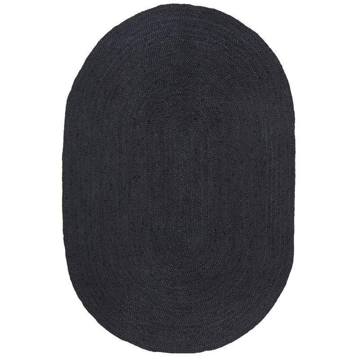 2x33x54x65x8ft Black Oval Rug Natural Jute Oval Area Rug Etsy