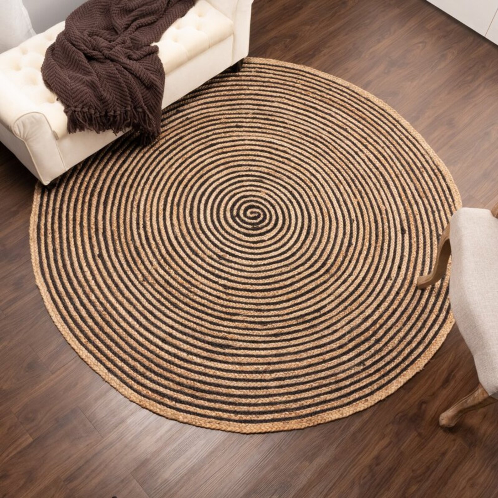 Round Table Rug/Outdoor Rug/ Garden Rug/ Circular Jute Rug/ Etsy