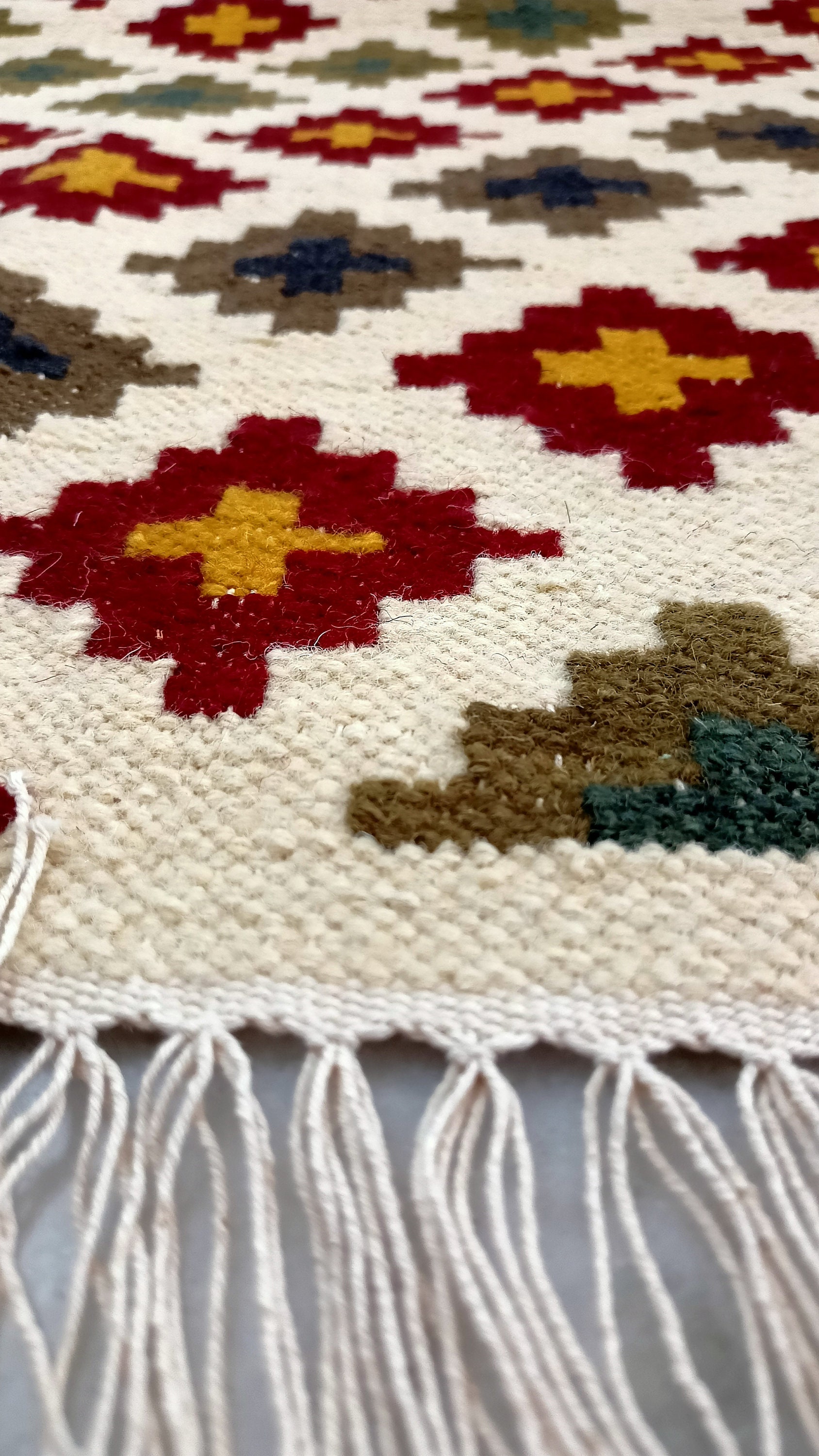 6x8 Ft Wool & Cotton Runner Rug Wool Runner Rug Runner Rug Etsy UK