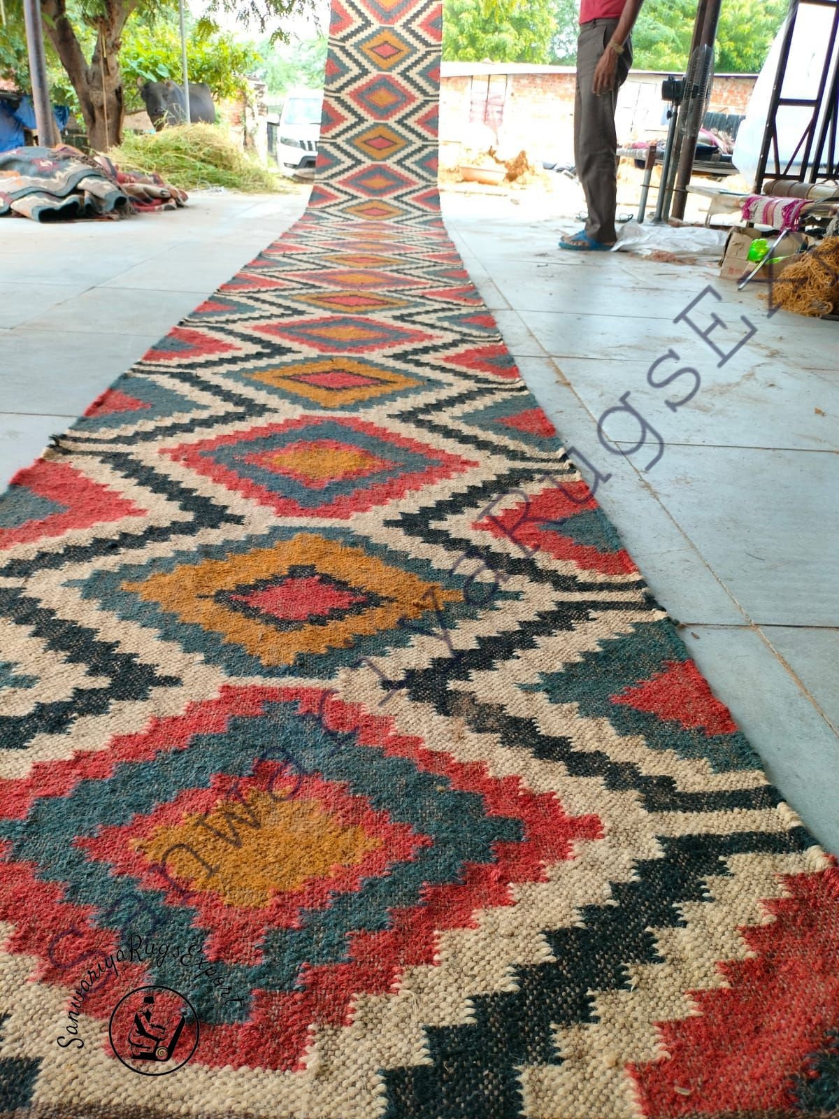 Cream / Grey Hand Woven Chunky Braided Hand Knitted, Modern Style Wool Area  Indoor Rug. Customization Available Thebrothersisterco 