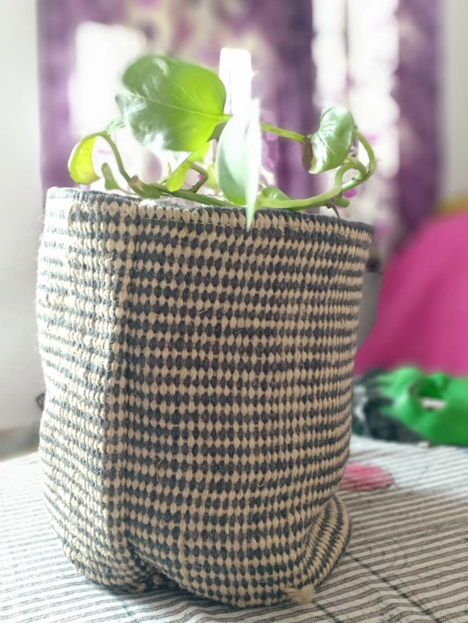 Jute Plant Basket Pot Holder Plant Holder Planter Indoor Etsy