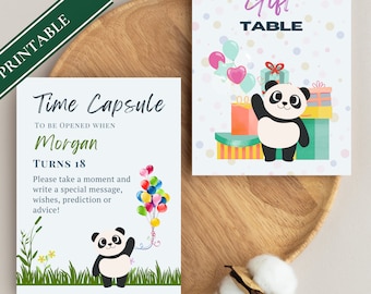Panda Birthday Party Set – Printable Decorations (Digital Download)