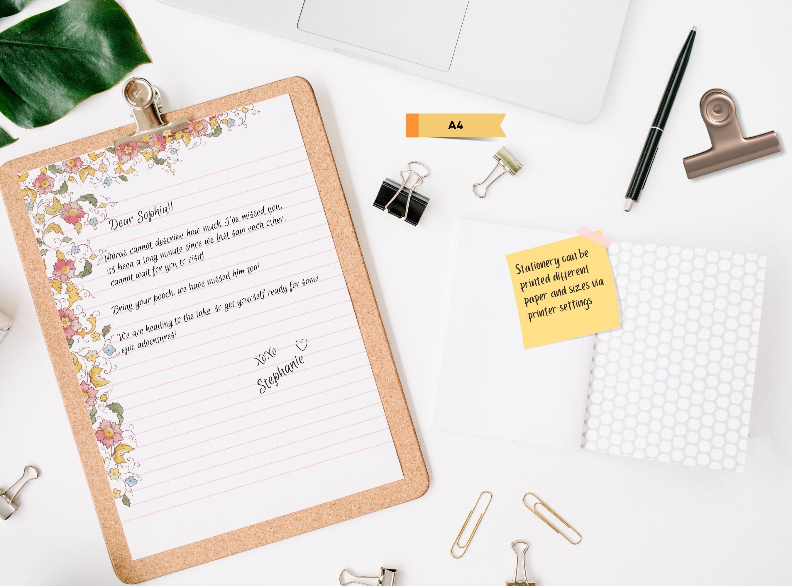 Vintage Floral Stationery – Noritake Style Printable Letter Paper (PDF ...