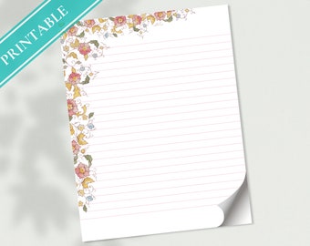 Vintage Floral Stationery – Noritake Style Printable Letter Paper (PDF)