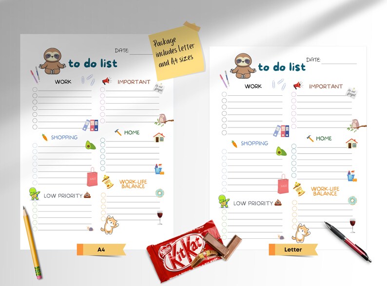 Funny Cute to Do List Printable Task List, Things to Do, Checklist ...