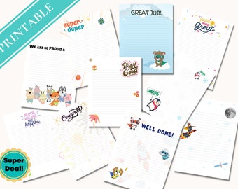 Positive Teacher Notes – Printable Student Encouragement Stationery (PDF Download)