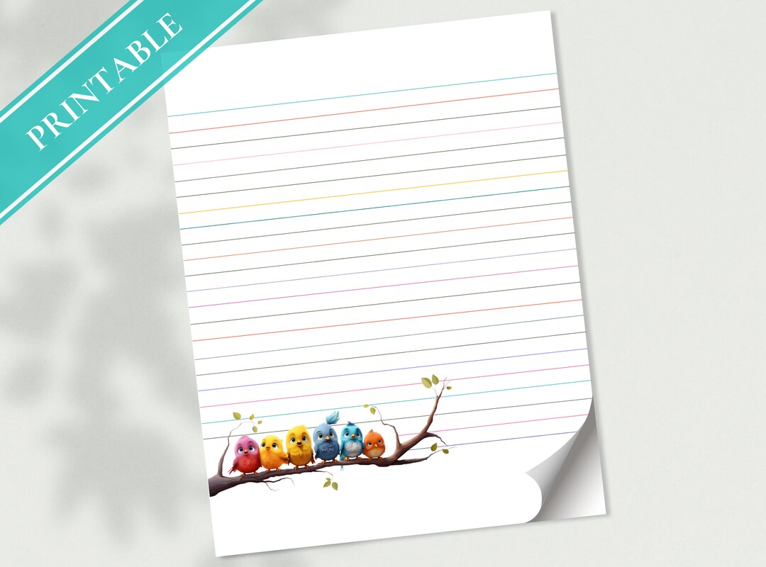 Baby Birds Letter Writing Paper Printable Stationery Love Letter ...