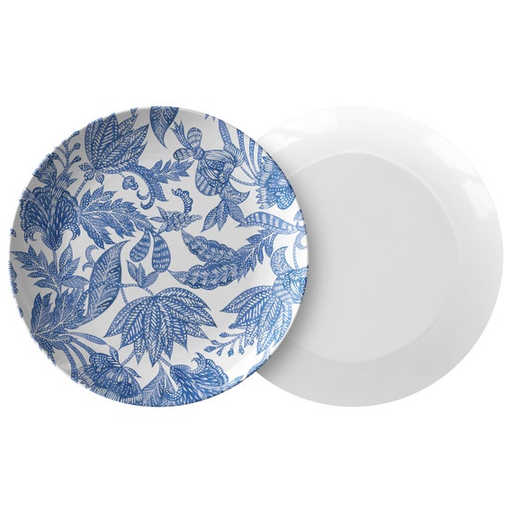 Plastic floral plates discount