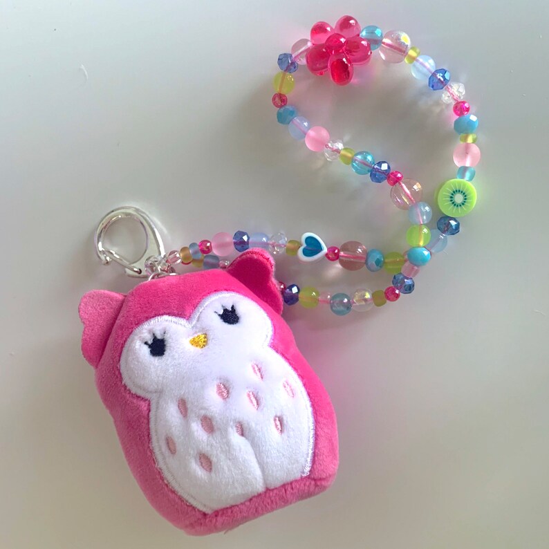 Squishville Keychain Y2k Style Beaded Charm Cute Handmade Etsy