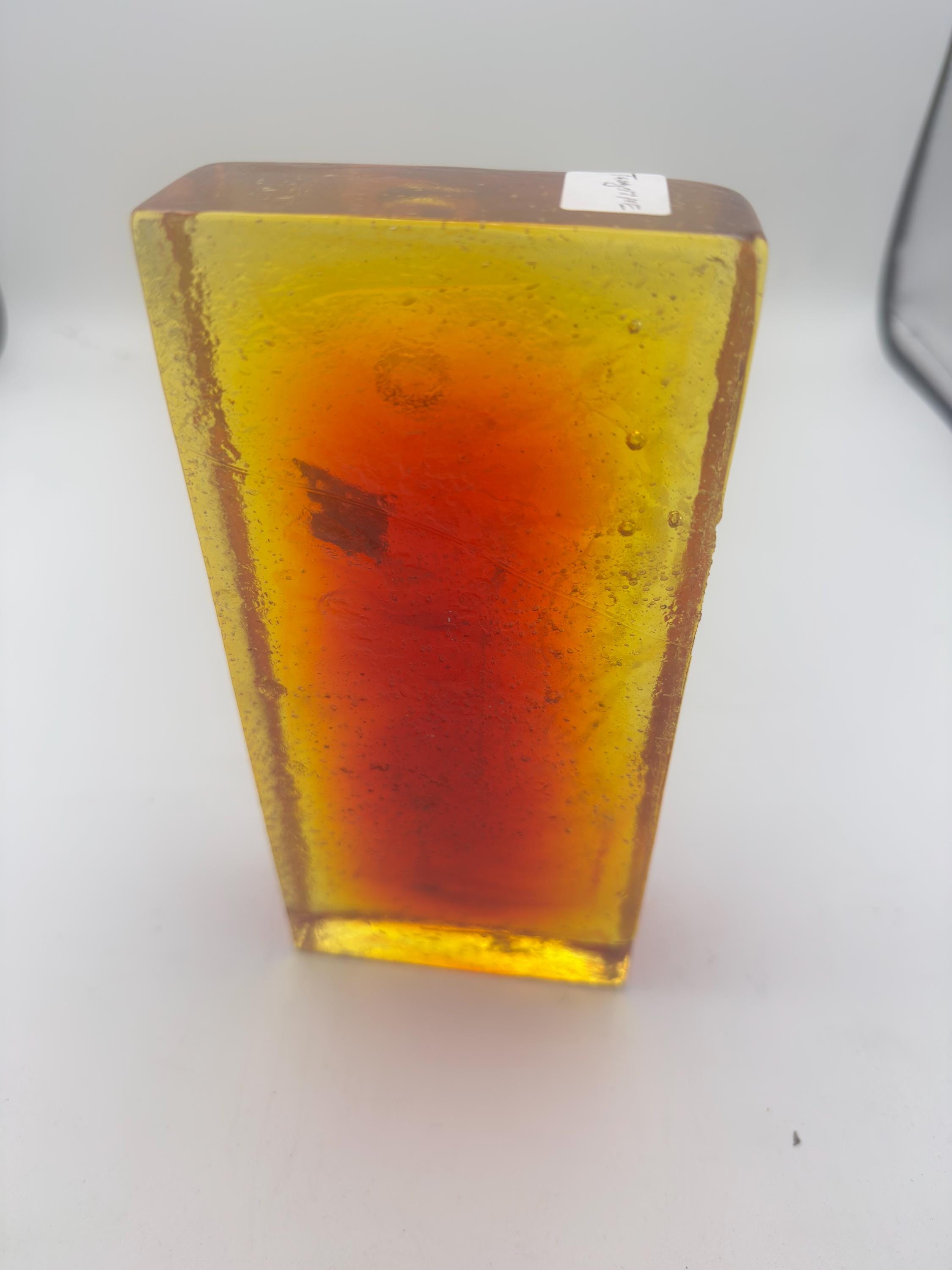 Blenko Architectural Glass Bricks - 1007 Yellow to Red Blend ...