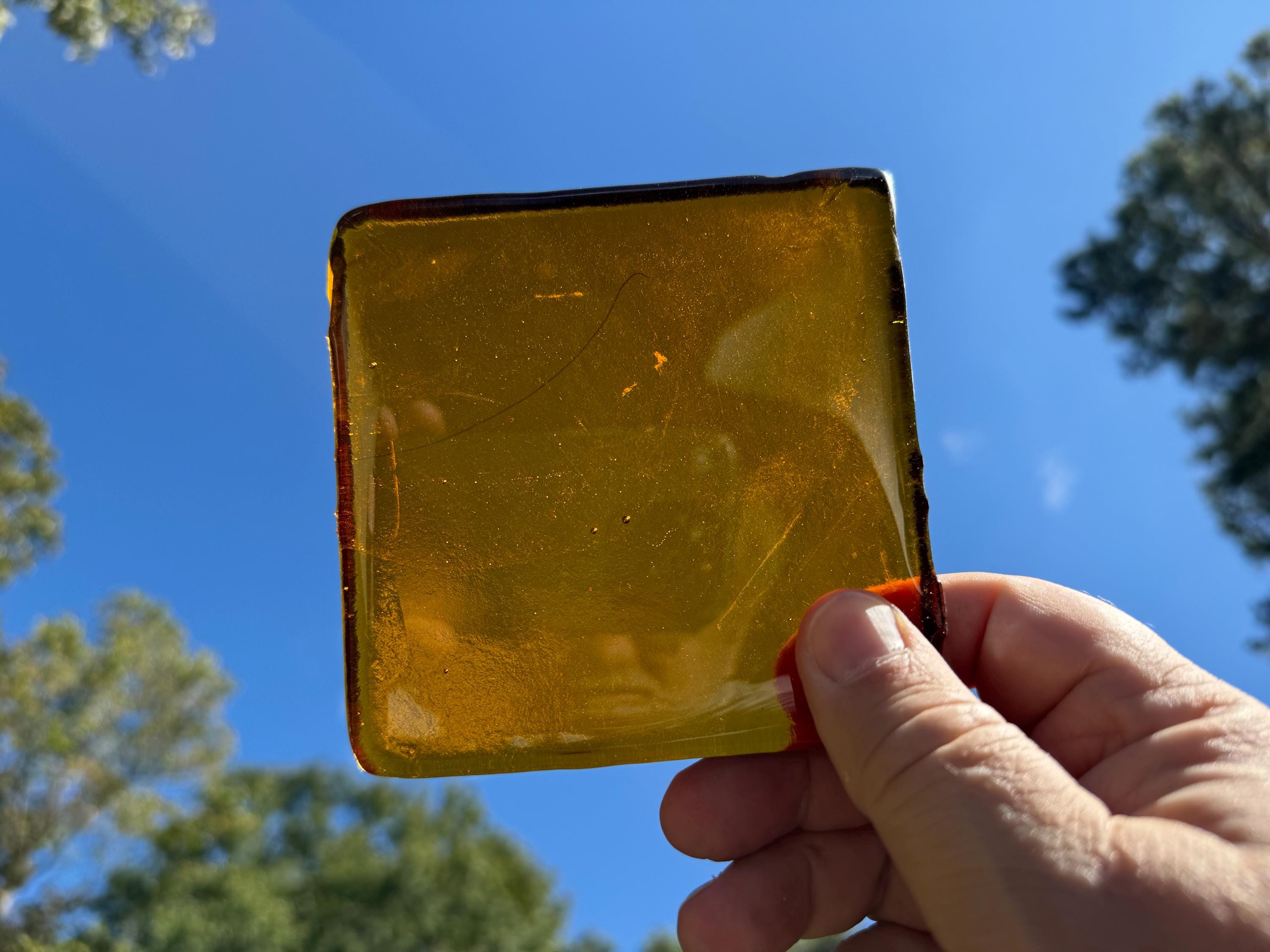 Blenko Architectural 4 Inch Glass Tile - 3276 Medium Yellow - Etsy