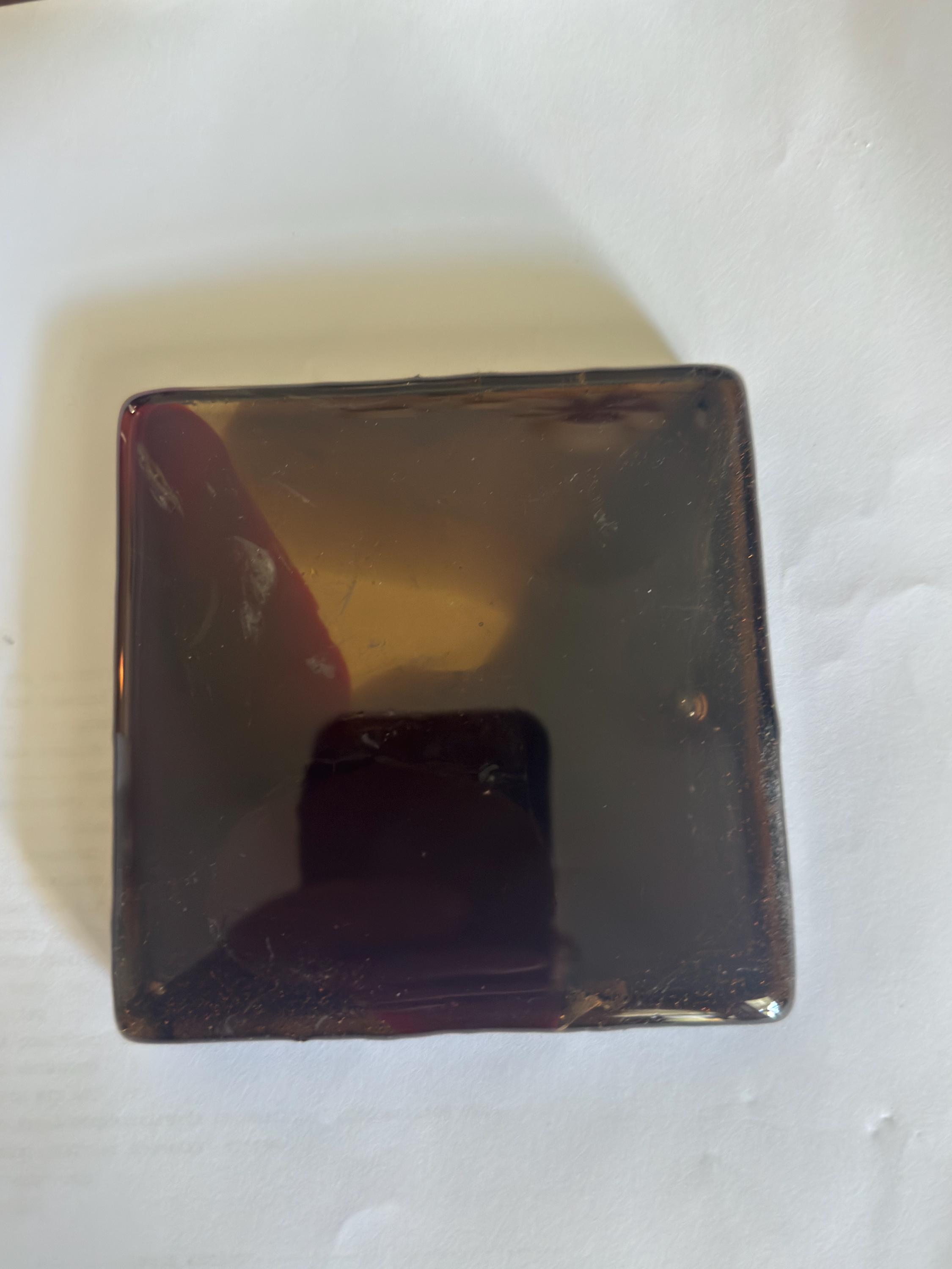 Blenko Architectural 4-inch Glass Tile - 3360 Dark Brown / Gold and ...