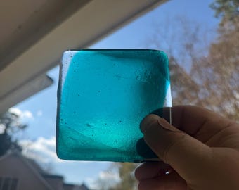 Blenko Mini Architectural Glass Bricks - 1037 Medium to Dark Celestial ...