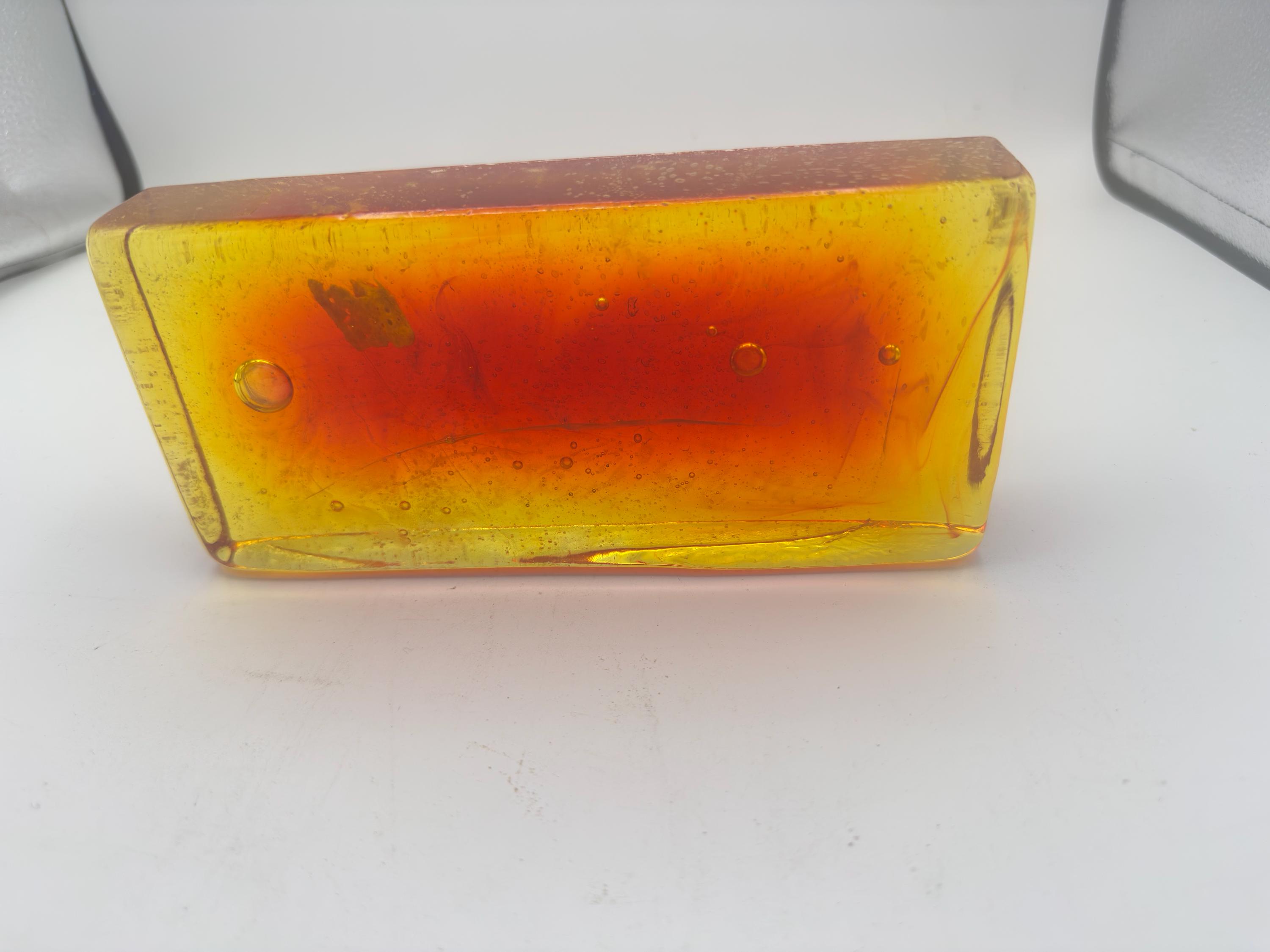 Blenko Architectural Glass Bricks - 1007 Yellow to Red Blend ...