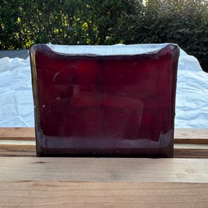 Blenko Architectural 4 Inch Glass Tile - 3267 - Deep Red on Clear - Etsy