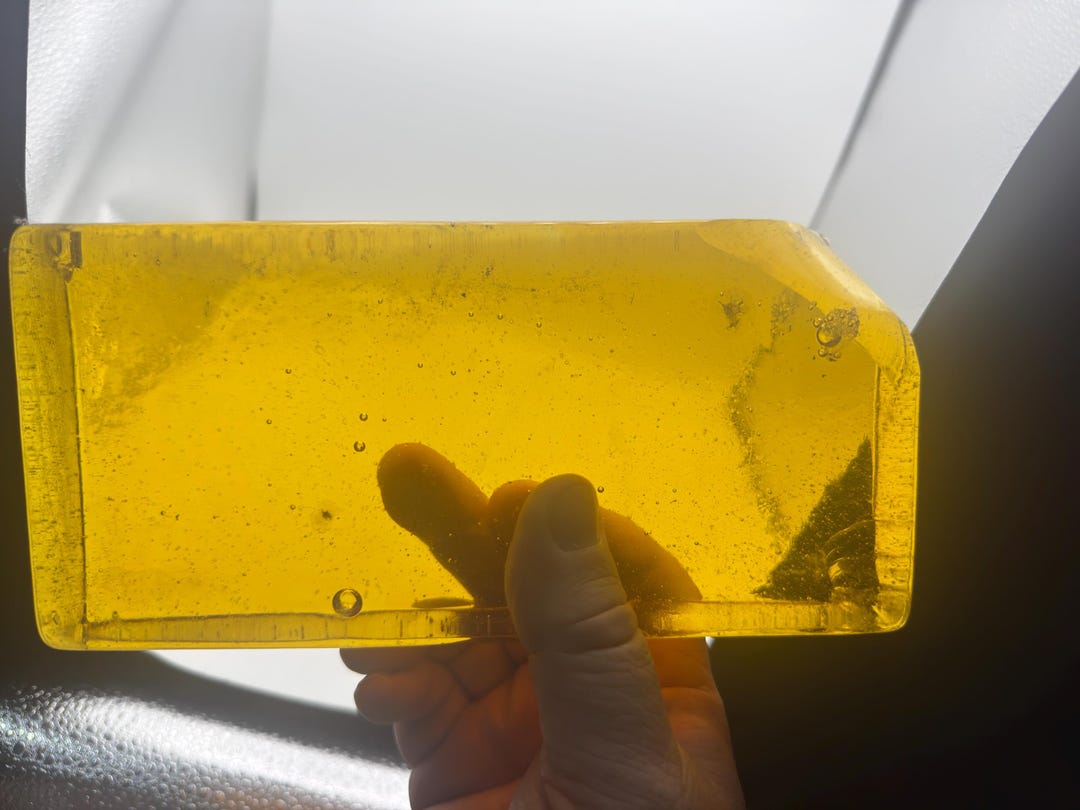 Blenko Architectural Glass Bricks - 1110 Yellow / Light Amber (chipped ...