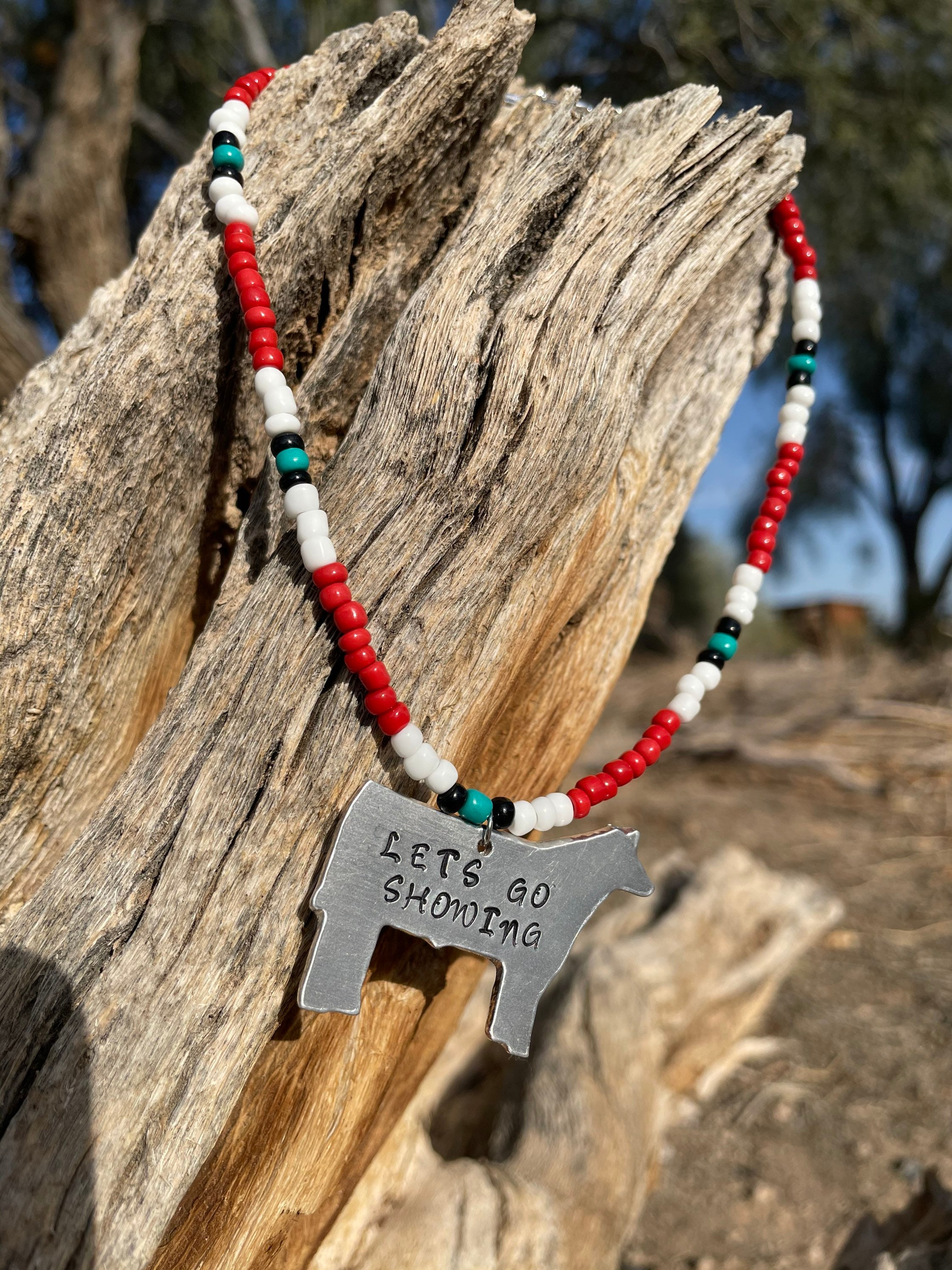 Western beaded charm necklaces Etsy