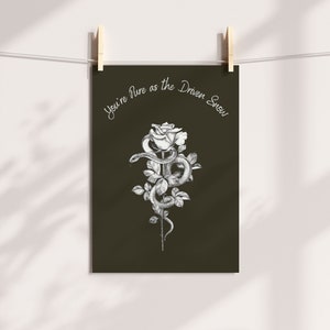 Mockingjay Bookish gift Banned Books Custom Movie Poster Rose Floral Wallart Songbirds Snakes Poster Gift for Booklover