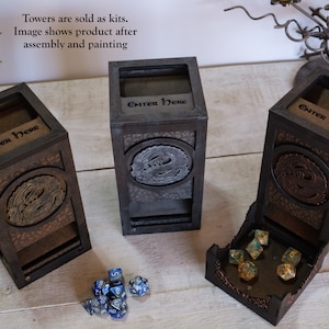 D&D Dice Tower Kit with integrated dice tray