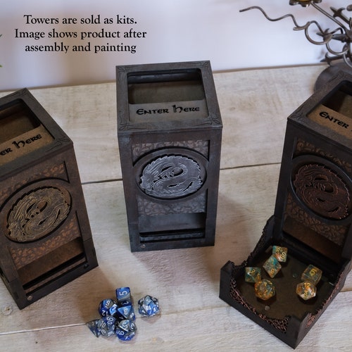 D&D Dice Tower Kit With Integrated Dice Tray Etsy