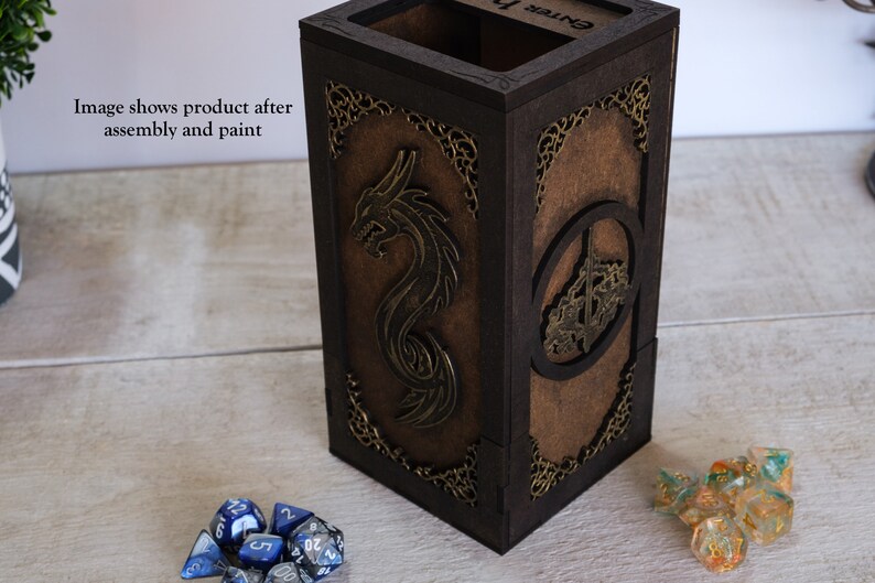 D&D Dice Tower Kit With Integrated Dice Tray Etsy