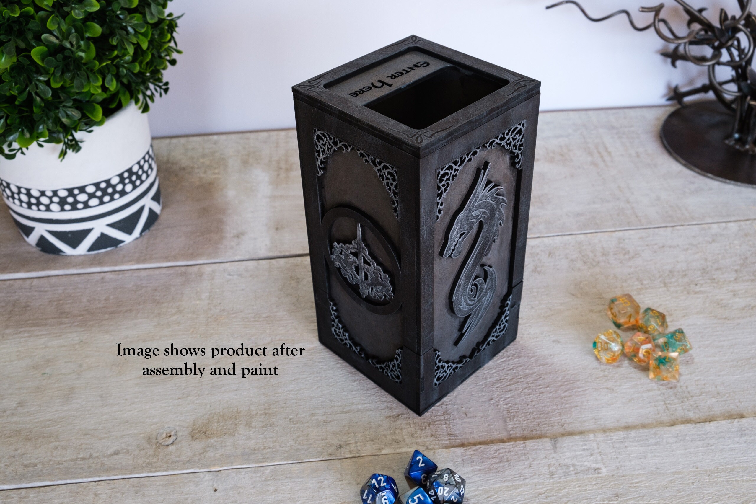 D&D Dice Tower Kit With Integrated Dice Tray Etsy