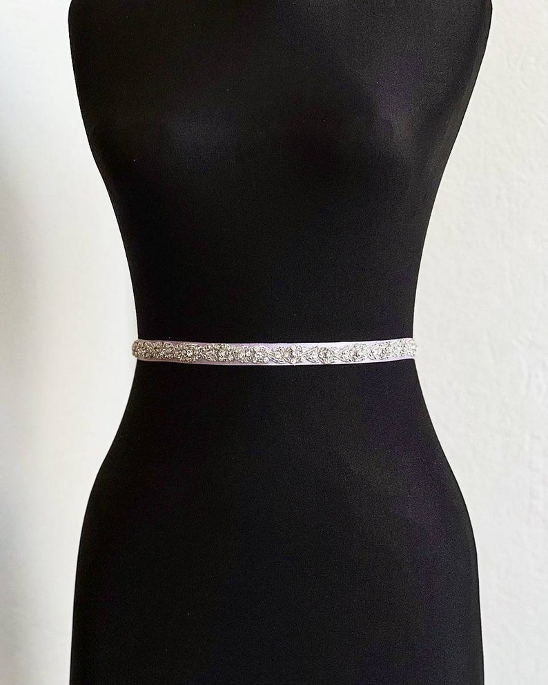 thin black belt for dress