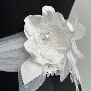 Ceinture de robe de mariée/Ceinture florale/Ceinture de mariage ivoire/Écharpe de mariage/Écharpe de mariée/Ceinture de mariée/Ceinture de mariage champagne/ceinture de mariée champagne image 6