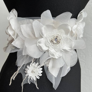 Ceinture de robe de mariée/Ceinture florale/Ceinture de mariage ivoire/Écharpe de mariage/Écharpe de mariée/Ceinture de mariée/Ceinture de mariage champagne/ceinture de mariée champagne image 7