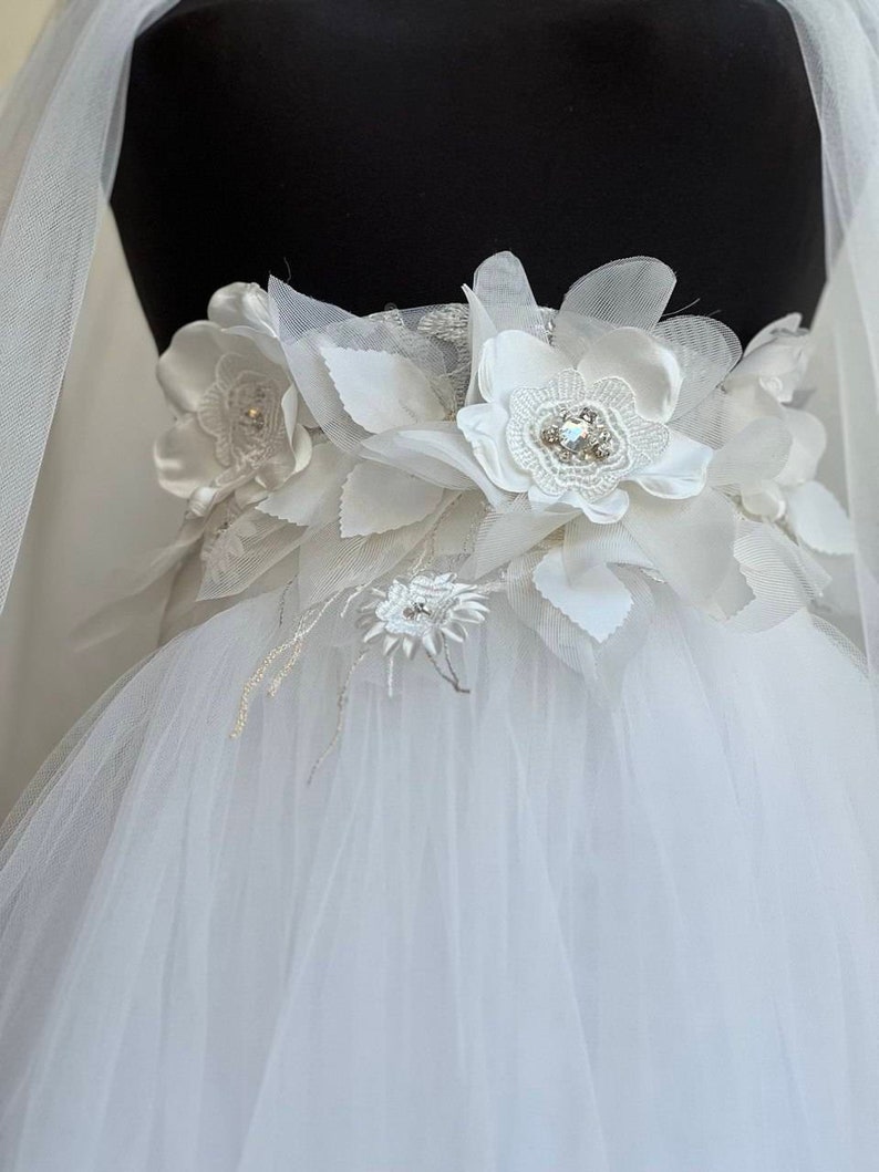 Ceinture de robe de mariée/Ceinture florale/Ceinture de mariage ivoire/Écharpe de mariage/Écharpe de mariée/Ceinture de mariée/Ceinture de mariage champagne/ceinture de mariée champagne image 8