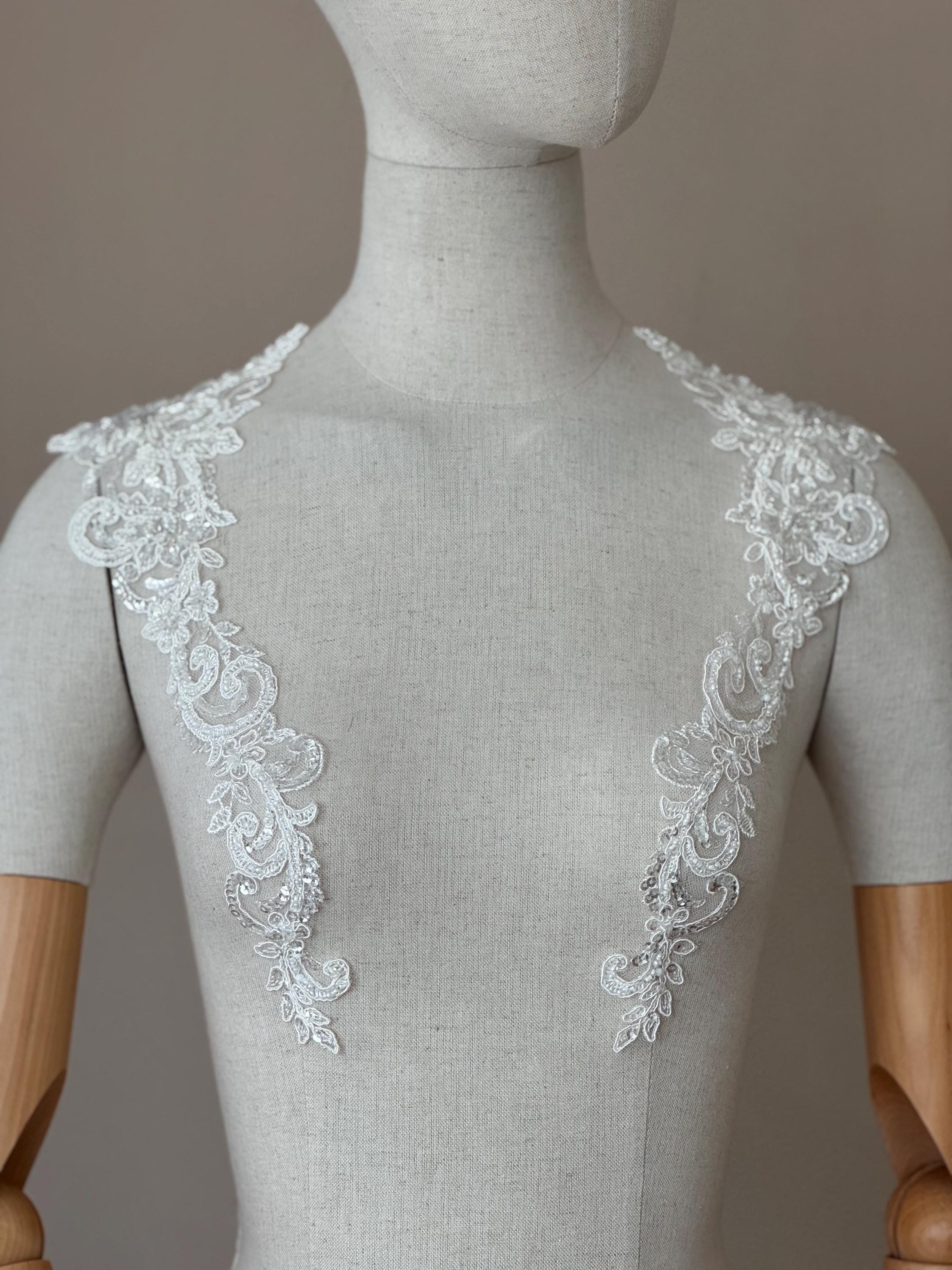 chinese dress ladies Spaghetti Straps Mermaid White Lace Wedding Dress With Long Sleeve EWR395 main image 1