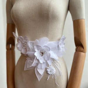 Ceinture de robe de mariée/Ceinture florale/Ceinture de mariage ivoire/Écharpe de mariage/Écharpe de mariée/Ceinture de mariée/Ceinture de mariage champagne/ceinture de mariée champagne image 10