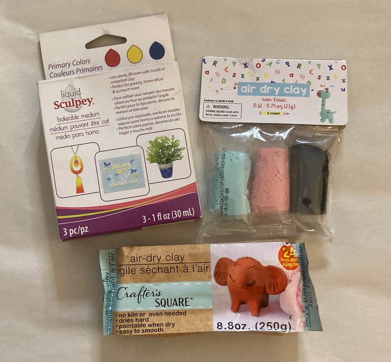 Polymer Clay & Air Dry Clay Lot 3 Items Liquid Polymer Clay Etsy