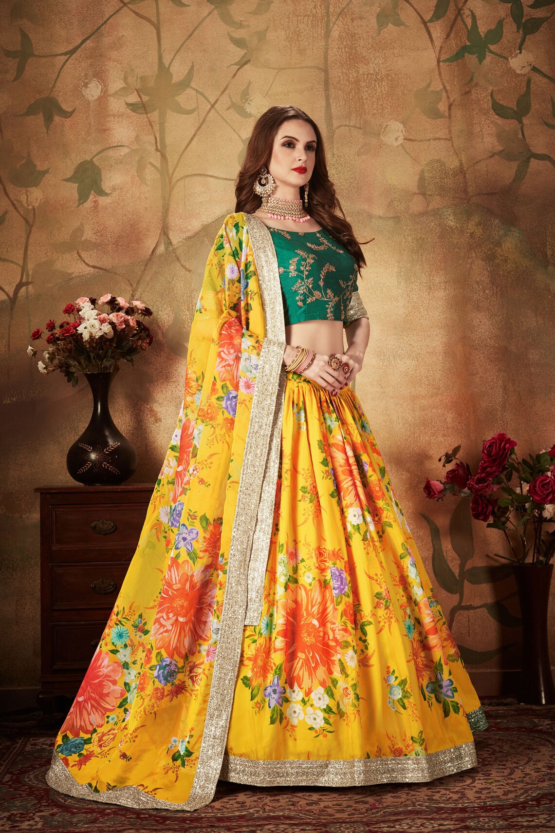 floral lehenga choli