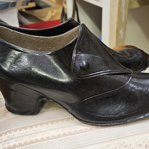1940&#39;s black galoshes EU 5.5 & 7