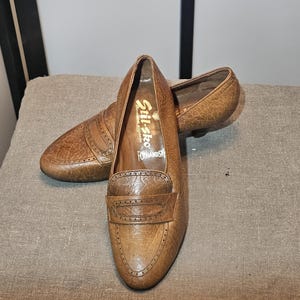 60's comfortable brown pumps UK 4, 4.5, 5, 5.5, 6, 6.5, 7