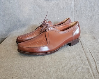 Brooks Brothers Brown Pebble Grain Leather Oxford Shoes  display picture 3
