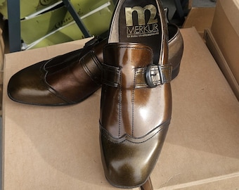 60's bronze metallic shoes UK 8.5