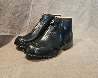 40s/50s deadstock galoshes/over shoes UK 7 & 8