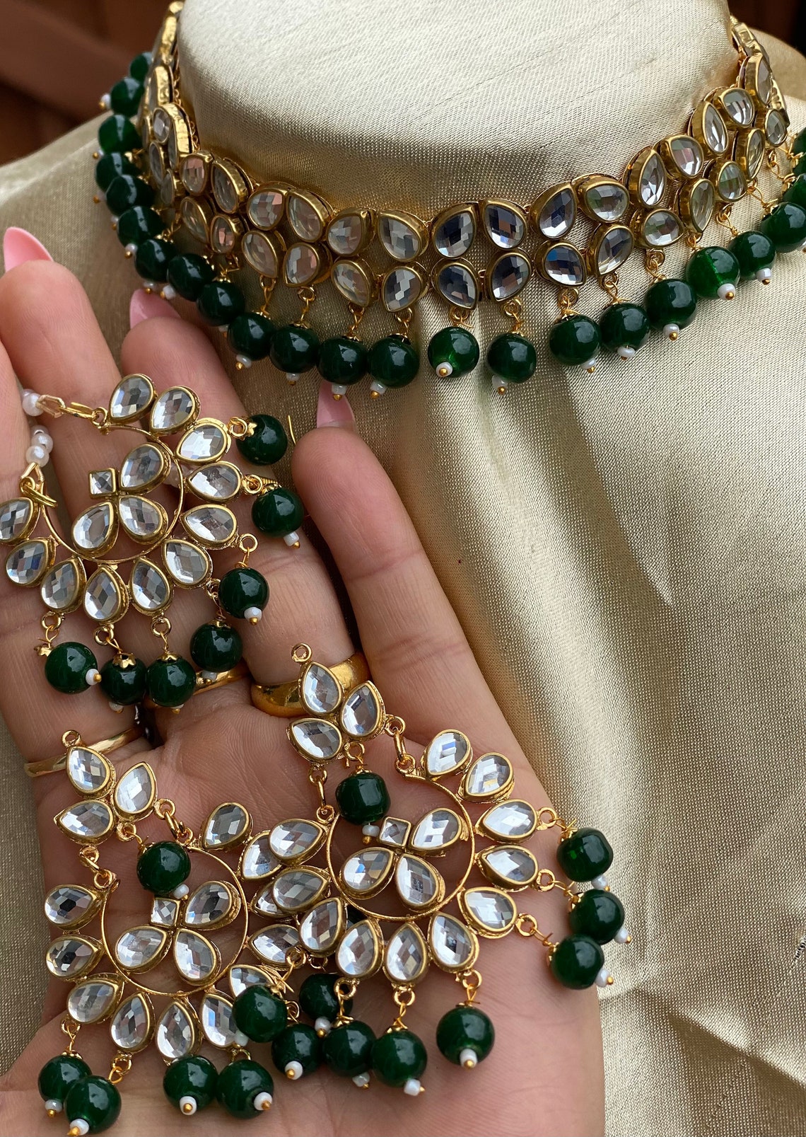 Stunning Indian/punjabi Bollywood Kundan Jewellery Set. Ethnic - Etsy UK