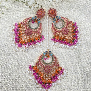 Gorgeous Indian/Pakistani Punjabi earrings and tikka sets